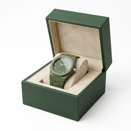 Olive Green Carbon Fiber Tactical Watch 45mm